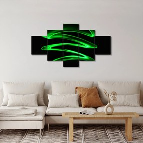 Obraz - neonowe fale (125x70 cm)