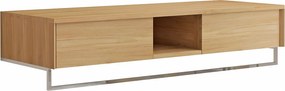 Podwieszana szafka pod umywalkę z drewna tekowego z wieszakiem na ręcznik - 140 cm - KUPANG