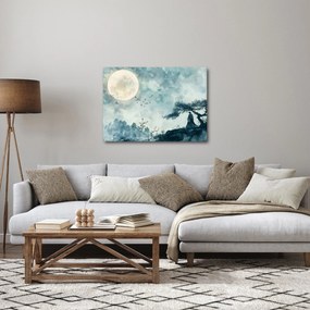 Obraz - Malowanie księżyca w pełni (70x50 cm)