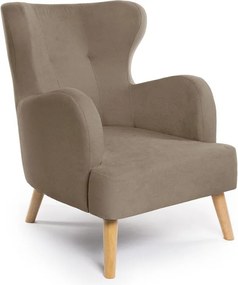 Beżowy fotel typu uszak Noemye – Bonami Selection