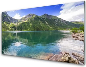 Panel Szklany do Kuchni Odbicie Gór W Lustrze Wody