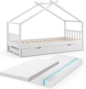Łóżko domowe biały 208x97x148 design