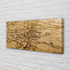 Obraz drukowany na płótnie Zabytkowa Mapa