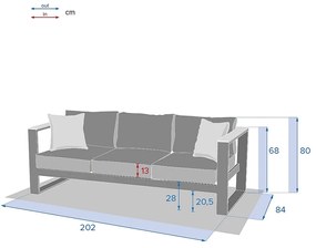Komplet aluminiowy dla 5 osób TANZANIA