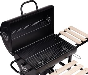 Grill węglowy ogrodowy z pokrywą i termometrem SK27A na kółkach