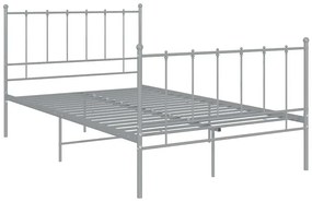 Szare metalowe łóżko industrialne120x200 cm - Laxi