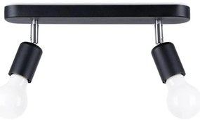 Sollux SL.1121 - Lampa punktowa FORNES 2xE27/60W/230V czarna