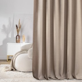 Zasłona zaciemniająca na taśmie marszczącej blackout strukturalny beżowy140 x 280 cm 1 szt.