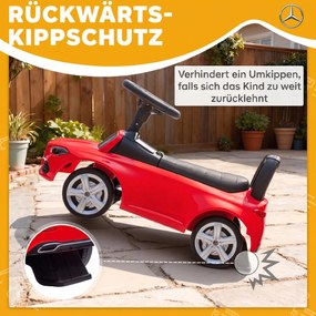 AIYAPLAY Mercedes-Benz C-Class jeździk z klaksonem, dźwiękami silnika, schowkiem, dla dzieci 18-36 Monate, czerwony | Aosom PL