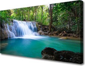 Obraz canvas na ścianę Ukryty Wodospad w Głębi Lasu