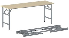 Stół konferencyjny FAST READY, 170x50 cm, szaro-srebrna podstawa, brzoza