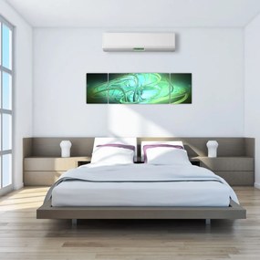 Obraz zielonej abstrakcji (170x50 cm)