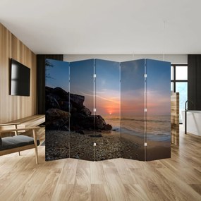 Parawan - Zachód Słońca na plaży (210x170 cm)