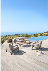 Zestaw aluminiowy HELIOS dla 7 osób (szaro-brązowy)