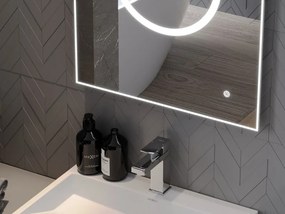 Mexen Koga lustro łazienkowe podświetlane 80 x 60 cm, LED 6000K, antypara - 9821-080-060-611-00