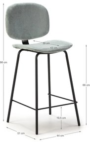 Jasnoniebieskie hokery zestaw 2 szt. (wysokość siedziska 66 cm) Arus – Marckeric