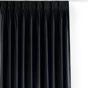 Czarna aksamitna zasłona częściowo zaciemniająca (dimout) 265x250 cm Velto – Filumi