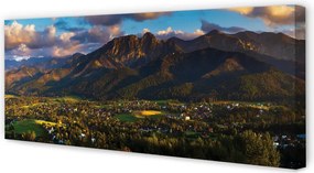 Obraz na płótnie Góry o Zachodzie Słońca