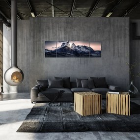 Obraz jeziora z górą (170x50 cm)