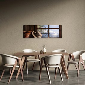 Obraz - Rybackie wyposażenie (z zegarem) (90x30 cm)