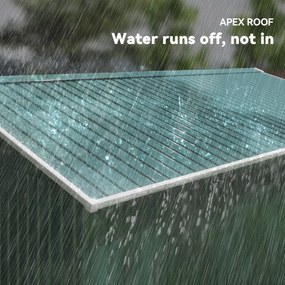 Outsunny Szopa na Narzędzia Ogrodowe, Odporna na Warunki Atmosferyczne, z Oknami Wentylacyjnymi i Drzwiami Przesuwnymi, Stal, Brązowa