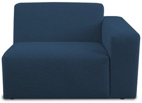 Ciemnoniebieski moduł sofy z materiału bouclé (prawostronny) Roxy – Scandic