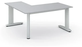 Biurko PRIMO FLEXIBLE 1600 x 1600 mm, szary