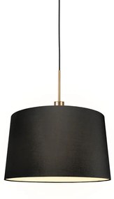 Nowoczesna lampa wisząca brązowa z kloszem 45 cm czarna - Combi 1 Nowoczesny Oswietlenie wewnetrzne