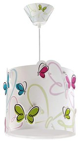 Dalber 62142 - Żyrandol dziecięcy BUTTERFLY 1xE27/60W/230V