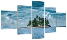 Obraz - wyspa na morzu (125x70 cm)