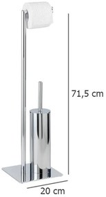 Stojak na papier toaletowy i szczotkę RECCO do WC - 2w1, WENKO