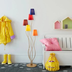 Lampa stojąca z tekstylnym kloszem (wysokość 160 cm) Bonibos – Opviq lights