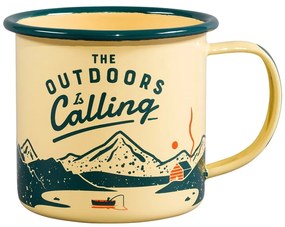 Beżowy emaliowany kubek 0.325 l Outdoors is Calling – Gentlemen's Hardware