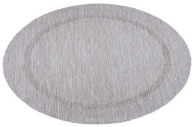 Dywan zewnętrzny Relax ramka srebrny 200 cm x 200 cm koło