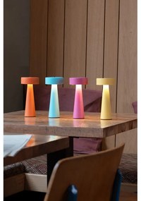 Ciemnoróżowa lampa stołowa LED (wysokość 16,5 cm) Mini LED Ring – Leitmotiv
