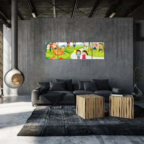 Obraz dziecięcych zabaw w piaskownicy (170x50 cm)