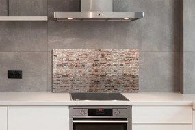 Szkło do Kuchni na Ścianę Ściana z Wyrazistych Cegieł