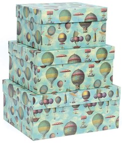 Pudełka prezentowe zestaw 3 szt. Air Baloons – Kartos