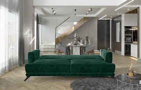 Sofa rozkładana z funkcją spania MEGIS VELVET granatowa ELTAP
