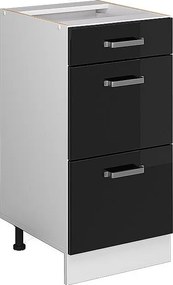 Szafka dolna do kuchni czarny wysoki połysk 40x46x81.6 r-line