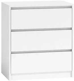 Skandynawska biała komoda z 3 szufladami T7-H63