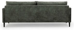 Zielonoszara sofa z aksamitnym obiciem Scandic Adagio, szer. 220 cm