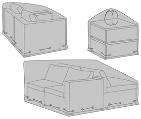 Pokrowce na meble ogrodowe zestaw 3 szt. – House Nordic