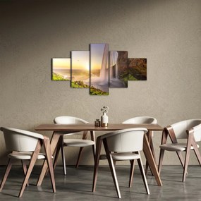 Obraz - Seljalandsfoss od tyłu jaskini (125x70 cm)