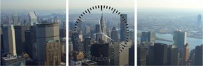Obraz - Manhattan za dnia (z zegarem) (90x30 cm)