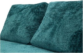 Zielononiebieska rozkładana sofa z materiału bouclé 150 cm Faster – Mauro Ferretti