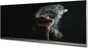 Panel szklany do Kuchni Kobieta w Oparach Dymu