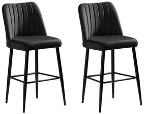 Zestaw krzeseł barowych Vento Anthracite and Black, 2 szt., 2 szt.