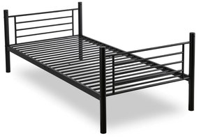 Łóżko Piętrowe Dla Dzieci 90x200 cm RODEZ Metalowe Czarne