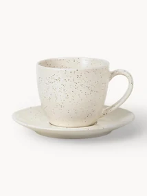 Ręcznie wykonana filiżanka ze spodkiem Nordic Vanilla